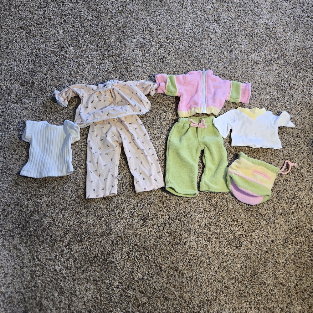 Baby Doll Clothing Set in Pastel Colors